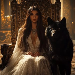 Lady Thalen Ambrose fait face au roi Keagan, l'air chargé de tension. Un affrontement entre la loyauté familiale.